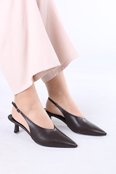 lolyvibe Women's Pointed Toe Open-Back Mid-Heel Shoes – Stylish and Classic D...