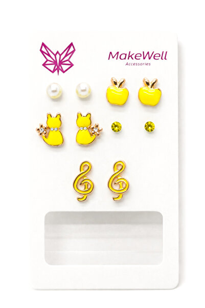 MakeWell Multiple Earring Set for Girls Kuromi Stitch Tom and Jerry Cat Owl L...