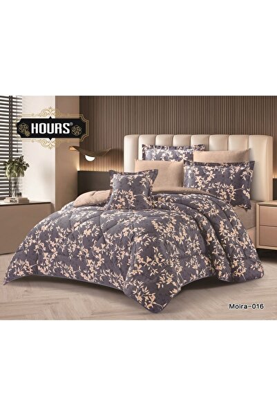 HOURS Moira Summer Bedspread Set, Double Size, 7 Pieces, Floral Print, Double...
