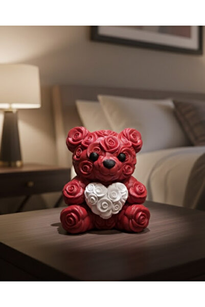 CT STONES Ursuleț de pluș cu inimă, imprimat special 3D, 10 cm, obiect cadou ...