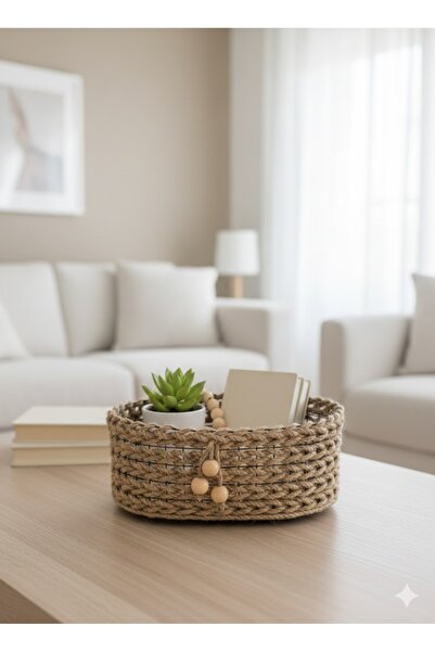 Bohem studio Hasır Sepet / Çok Amaçlı Hasır Sepet