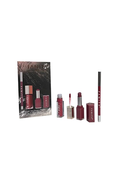 fanity Triple lip kit – matte lipstick, gloss and lip liner