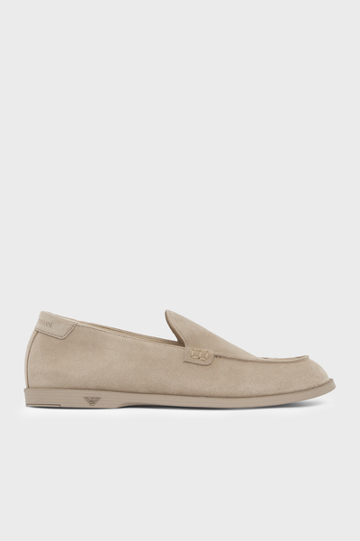Emporio Armani Süet Deri Loafer Ayakkabı Erkek AYAKKABI EM004941 AF23967 U6092