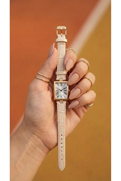 KLISHE Butik Royal Women's Watch Gold Color Square Case Roman Numeral Vintage...