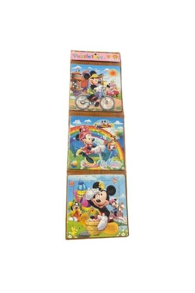 Mickey Mouse Set de 3 puzzle-uri