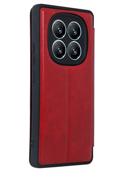 Epilons غطاء حماية قابل للطي لهاتف ريدمي نوت 14 الجيل الرابع - أحمر