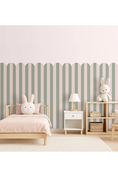 DECOMALL PP-77 Лента с ивици за половината стена – самозалепваща се декорация...