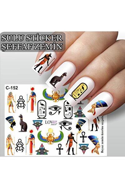 ECLAT TIRNAK STİCKERİ FASHION, MODA, YAZI (SULU TATTOO ÇIKARTMA) ŞEFFAF ZEMİN