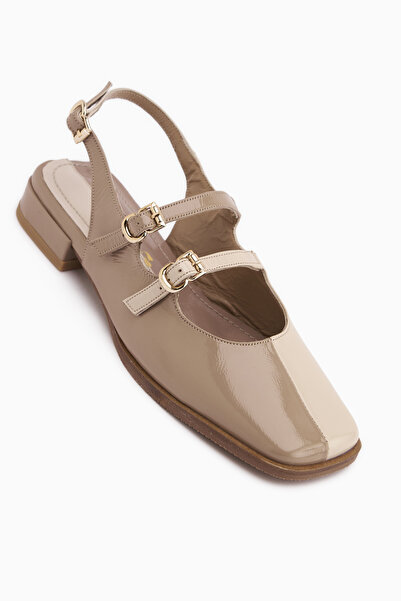 Limoya Winny Genuine Leather Mink Double Strap Women's Sandals