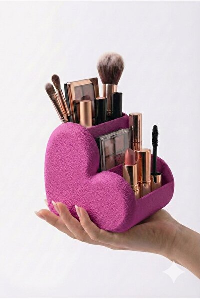 Muffy Stvdio Kalp Formlu Çok Amaçlı Makyaj ve Kozmetik Düzenleyici Organizer