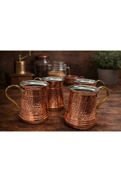 ZÜMHA Hand Hammered Copper Mug – Tinned Interior Surface – Traditional Design...