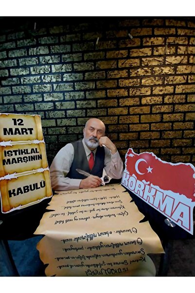 Bolat Dijital MEHMET AKİF ERSOY İstiklal Marşının Kabulü Ayaklı Pano Masa Set...