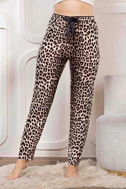 ANI İÇ GİYİM Comfortable Cut Cotton Single Bottom Pajamas with Bow Belt Women...