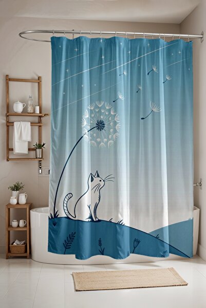 EVPANYA Κουρτίνα μπάνιου, Κουρτίνα ντους με μοτίβο άπειρου ουρανού, Κουρτίνα ...