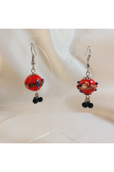 Crystal Atelier Handmade Glass Bead Crystal Stone Dangle Earrings for Women Gift