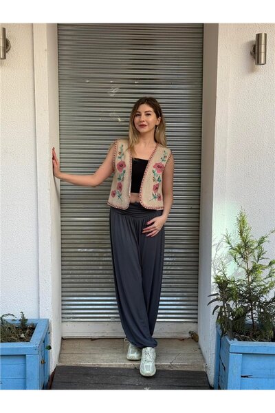 Miss Boheme Anthracite Color Nova Gipe Waist Detailed Trousers