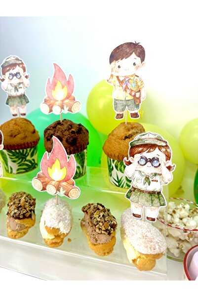 Flu Party مخيم الكشافة - زينة قبعات بتصميم كشافة صغيرة