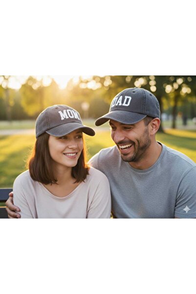 Betülce Vintage Distressed Unisex Dad / Mom Written Cotton Hat