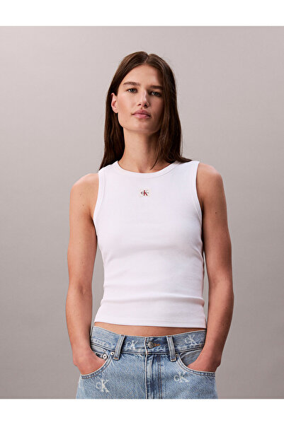 Calvin Klein Ribbed Cotton Badge Tank Top