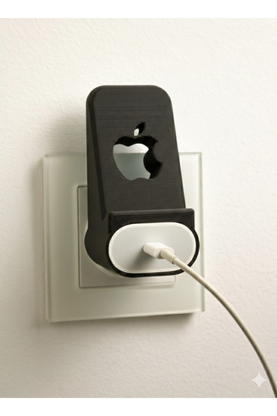 MÜTEFERRİKA 3D Duvar Tipi Telefon Şarj Standı – Priz Üstü Askılı Şarj Tutucu