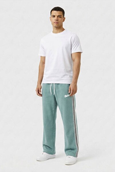 EDİZER COLLECTİON PREMIUM 3 İPLİK STW PUSLU YEŞİL BAGGY EŞOFMAN