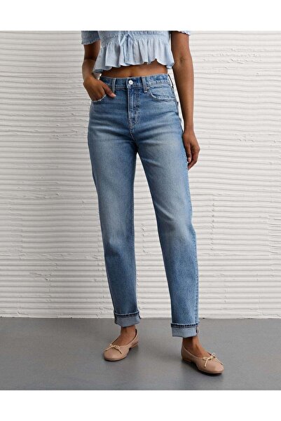 AMERICAN EAGLE AE Stretch Super High-Waisted Ankle Straight Jean