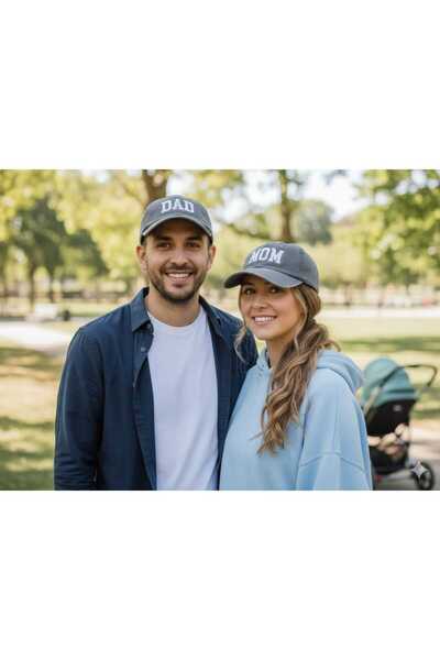 Betülce Vintage Distressed Unisex Dad / Mom Written Cotton Hat