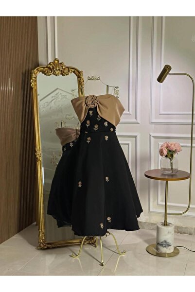 vanus fashion 6969 - فستان ميدي اسود