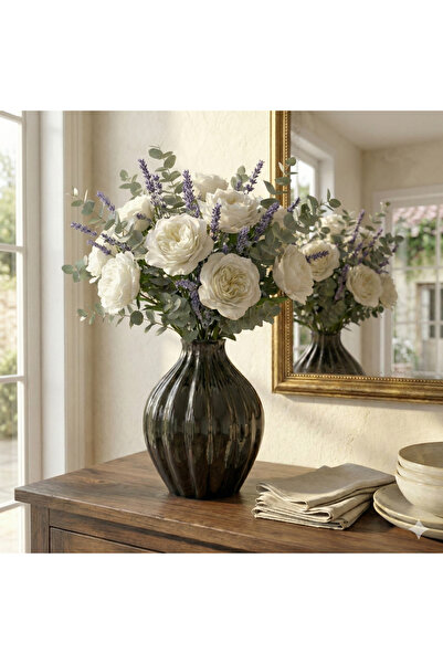 İki Cadı Tasarım Nordic Style Sectional Vase Decorative Ceramic Object, 17 X ...