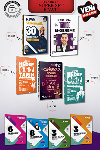 Eğit Akademi 2026 KPSS GYGK Matematik Türkçe Coğrafya Vatandaşlık Tarih Fenom...