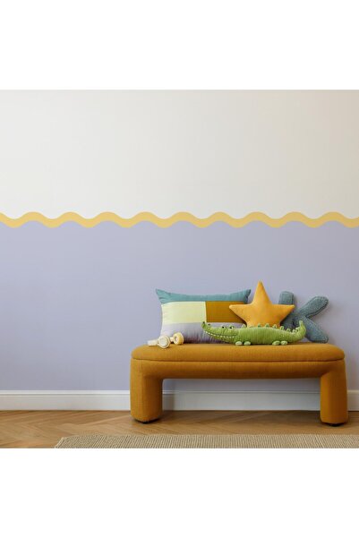 DECOMALL Pp-96 Arched Striped Half Wall Sticker – Self-Adhesive Wall Decorati...