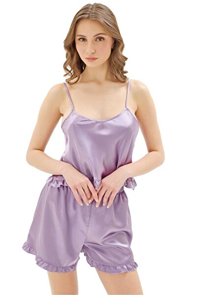 B&S BELVİA SECRET Saten Şortlu Gecelik