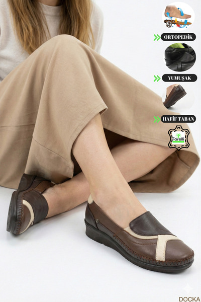 Forelli Kadın Ortopedik Şık Yumuşak Hakiki Deri Günlük Ayakkabı F26Y/CM48010