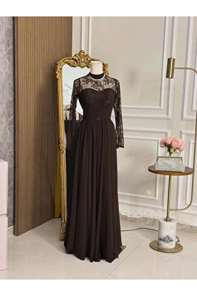 vanus fashion 6966 - Brown evening dress
