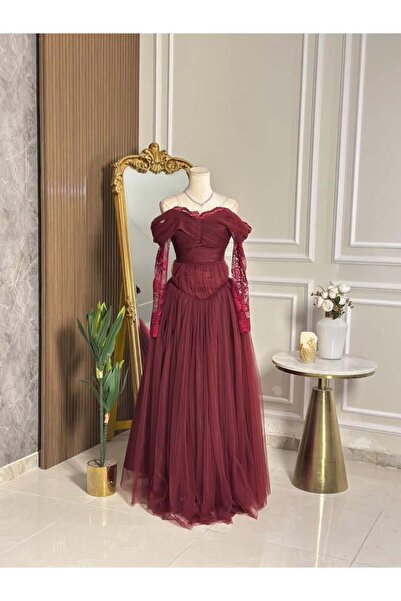 vanus fashion 6810- Red evening dress