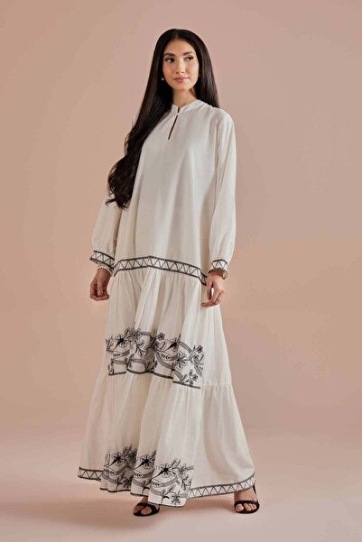 Nishat Linen Embroidered Dress - FE 26-35