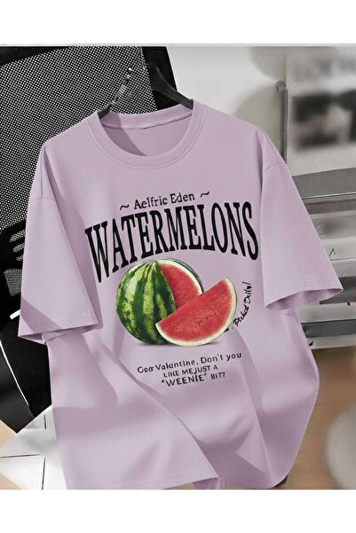 COHERENT Unisex Men/Women Watermelons Custom Printed Oversize Cotton T-Shirt ...