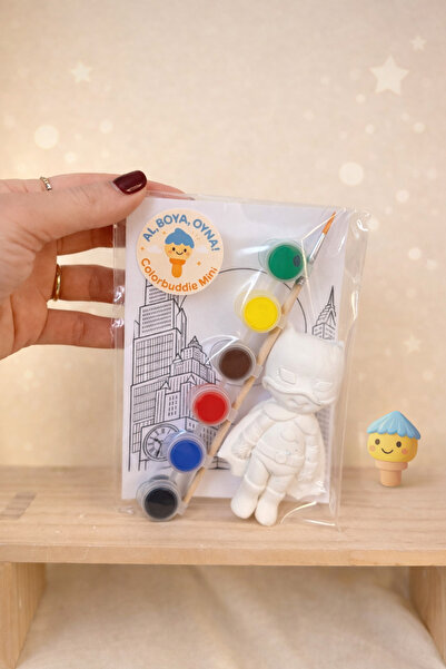 colorbuddie Batman Al Boya Oyna Seti 6 Renk Boya ve Figürlü Çocuk Boyama Akti...