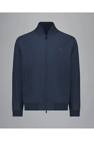 PAUL&SHARK Men's Long Sleeve Zipper Closure Elastic Waist Blue Jacket with Po...