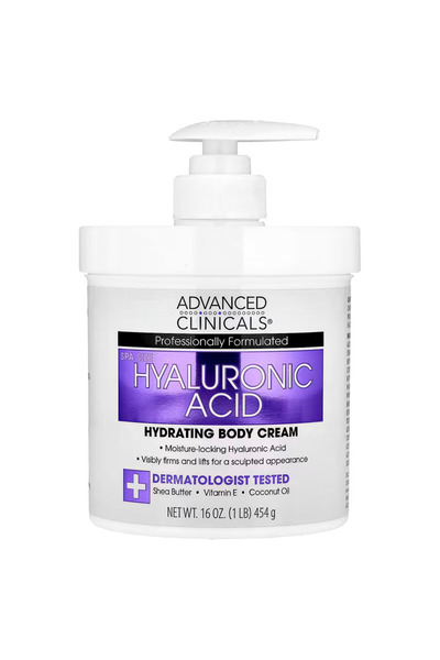 Advanced Clinicals Body Cream, Advanced Clinicals, Hyaluronic Acid, Intensive...