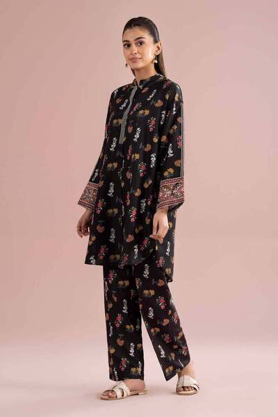 Nishat Linen 2 Piece - Printed Embroidered Suit - PE 26-417