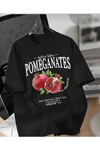 COHERENT Unisex Men/Women Pomaganates Custom Printed Oversize Cotton T-Shirt ...