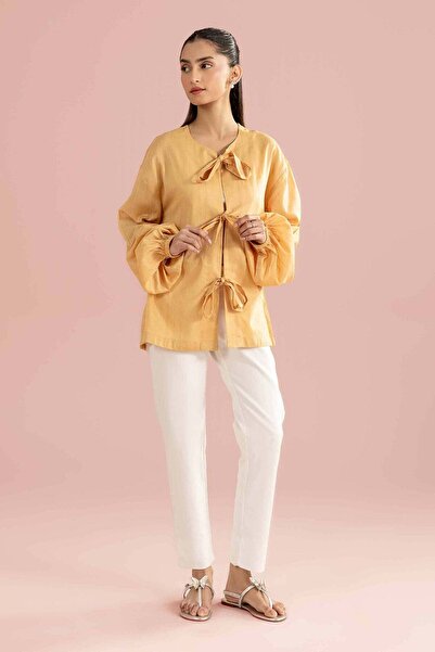 Nishat Linen Embroidered Shirt - AS 26-89