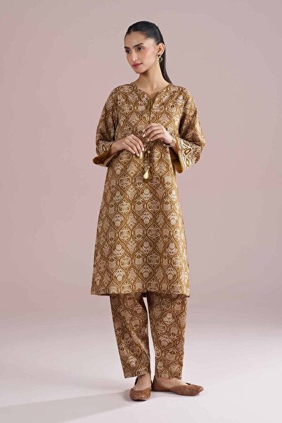 Nishat Linen 2 Piece - Printed Embroidered Suit - PE 26-212