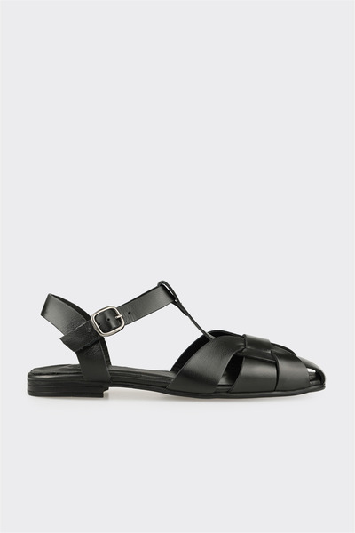 Elle Shoes Siyah Deri Kadın Günlük Ayakkabı