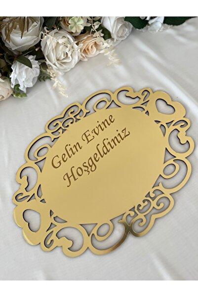 LE FANTASİA Plexiglass Door Decoration - Venice Model - Gold Color - Welcome ...