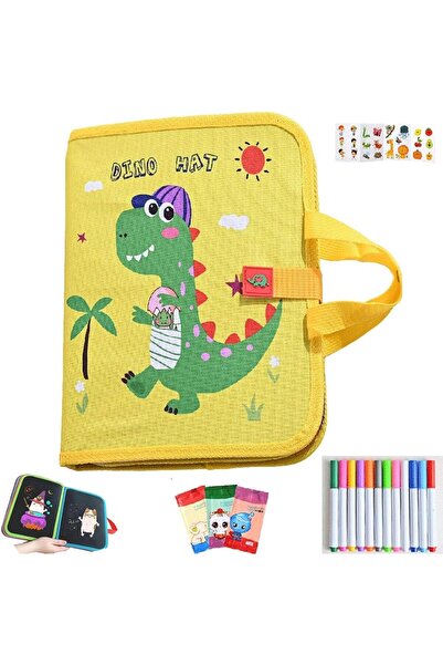 Arabest Erasable Coloring Book,Portable Dinosaur Pattern Erasable Graffiti Bo...