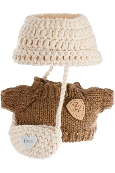 Arabest Clothes for 17cm Dolls,Crochet 3 Piece Set Hat Clothes Backpack for D...