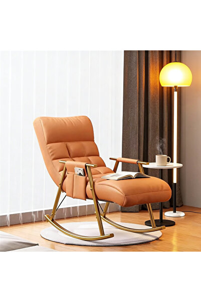 HayaBazaar Modern Rocking Chair with Side Pocket for Living Room Bedroom For ...