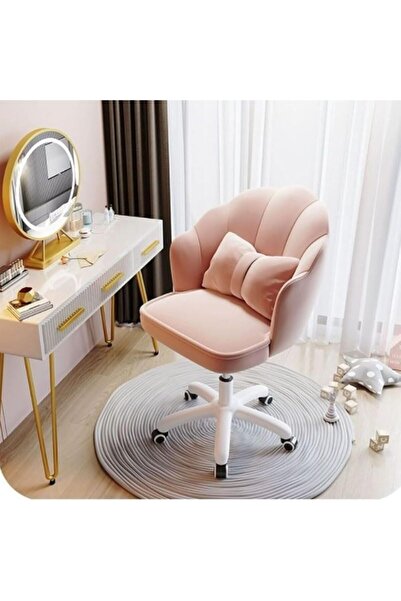 Arabest كرسي مكتب منزلي مخمل ، كرسي دوار قابل لتعديل الارتفاع مزود بعجلات، كر...